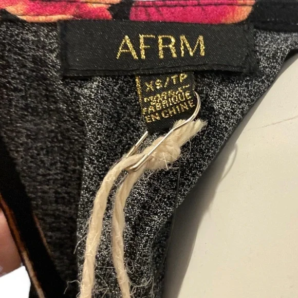 NWT AFRM Jaimie Open Back Floral Print Midi Dress, size X-Small - Picture 11 of 14